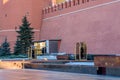 MOSCOW, RUSSIA - Junuary 10, 2018: Guard of honor. Moscow Kremlin walls. Eternal flame war memorial. Tomb of the Unknown Soldier Royalty Free Stock Photo