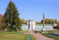 Moscow, Russia, Kuskovo Estate. Large stone greenhouse.