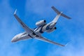 Moscow, Russia - March 20, 2019: Aircraft Embraer EMB-135BJ Legacy VP-BGL of Sirius-Aero takes off at Vnukovo airport in Moscow on