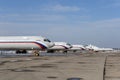 Airplanes IL-62M of the Russian Space Forces at the Chkalovsky airfield