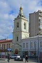 Moscow, Russia - March 14, 2016. Belfry of Temple of Beheading of John the Baptist