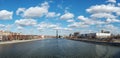 Moscow, Russia - 23 March 2017: Citscape to Moskva river, cloud and sky.