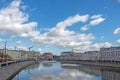 Moscow, Russia - 23 March 2017: Citscape to Moskva river, cloud and sky.