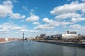 Moscow, Russia - 23 March 2017: Citscape to Moskva river, cloud and sky. Royalty Free Stock Photo