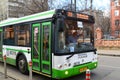 Moscow, Russia - March 14, 2016. City bus route 78 on Gorokhovaya street