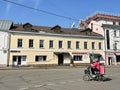 Moscow, Russia, March, 21, 2024. 12 Dobrovolcheskaya Street, Moscow, built in 1882. Serbian restaurant \