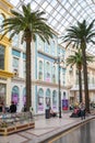 Moscow, Russia - March 7, 2020: Dream Island Amusement Park. Family holidays and fashionable shopping. Window dressing of