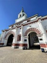 Moscow, Russia, March, 19, 2023. Front gate. Listed building 1672-1673 years built. Kolomenskoye