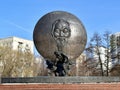 Moscow, Russia - March 17. 2018. Ho Chi Minh - President of Vietnam - monument near Akademicheskaya metro station Royalty Free Stock Photo