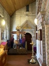 Moscow, Russia, March, 19, 2023. Interior of the Church of the Beheading of the head of John the Baptist in Dyakovo Royalty Free Stock Photo