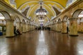 Komsomolskaya metro station, Moscow, Russia