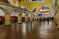 Komsomolskaya metro station, Moscow, Russia