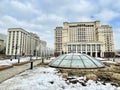 Moscow, Russia, March, 17, 2024. Manezhnaya Square, Four Seasons Hotel edition of the State Duma