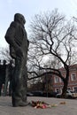 Monument to the Nobel laureate poet Joseph Brodsky on Novinsky Boulevard in Moscow