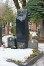 Moscow, Russia. 3 March 2017: Novodevichy Cemetery, the most famous cemetery in Moscow, Russia.