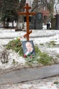 Moscow, Russia. 3 March 2017: Novodevichy Cemetery, the most famous cemetery in Moscow, Russia.