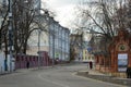 Moscow, Russia - March 14, 2016. Pea Lane is an old street in city center Royalty Free Stock Photo