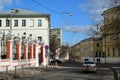 Moscow, Russia - March 14, 2016. Pea Lane is an old street in city center Royalty Free Stock Photo