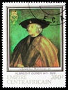 Postage stamp printed in Central African Republic shows ÃÂ«Emperor Maximilian the FirstÃÂ», 450th Anniversary of the Death of