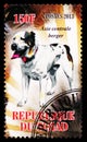 Postage stamp printed in Chad shows Asie centrale berger, Dogs serie, circa 2013 Royalty Free Stock Photo