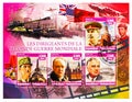 Postage stamp printed in Madagascar shows Souvenir sheet: of Leaders of World War II serie, circa 2016