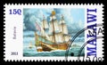 Postage stamp printed in Malawi shows Batavia, Sailing ships serie, circa 2013