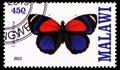 Postage stamp printed in Malawi shows Cataoramma Titania, Butterflies serie, circa 2013