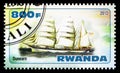 Postage stamp printed in Rwanda shows Dunearn, Sailing ships serie, circa 2013