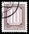 Official Stamps for Administration Post A ZKD I Reprint, Digits serie, circa 1956