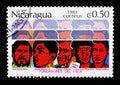 Jose B. Escobar, Jorge Navarro, Pablo Ubeda, German Pomares, Faustino Ruiz, Founders of the FSLN serie, circa 1983