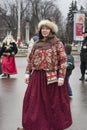 Moscow, Russia, on March 12, 2016, the woman's portrait in brigh