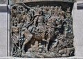 Moscow, Russia - May 12. 2018. bas-relief on Monument to Prince Vladimir in Borovitskaya Square