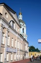 The bell tower of the Church of the Trinity in Silversmiths in Moscow.