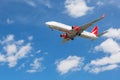 Moscow, Russia - May, 2018: Boeing 737-800 of Royal Flight Coral Travel landing at Sheremetyevo international airport in Moscow ag