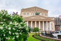 Bolshoi theatre Big theater building in spring, Moscow, Russia Royalty Free Stock Photo