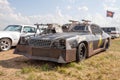 Moscow, Russia - May 25, 2019: Chevrolet Camaro tuned and remade for survival with a zombie apocalypse. Armored with a mounted