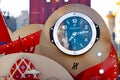 MOSCOW, RUSSIA - May 21, 2018: A clock with a countdown of days, hours and minutes to the start of the FIFA World Cup 2018 Royalty Free Stock Photo