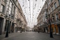 Empty Moscow streets during the quarantine lockdown in May 2020