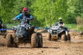 Athletes on ATVs