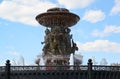 Moscow, Russia - may 07.2017. Fountain on Revolution Square in Moscow, Russia