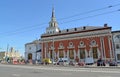 MOSCOW, RUSSIA. A fragment of the Kazan station overlooking the Leningrad station