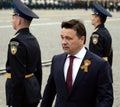 Governor of the Moscow region Andrei Vorobyov on red square during the celebration of the 74th anniversary of the Victory