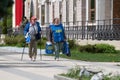 Moscow, Russia - May 31. 2021. LDPR - Liberal Democratic Party of Russia - Members hand out packages of campaign