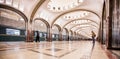 Mayakovskaya Metro Station - Moscow, Russia Royalty Free Stock Photo