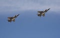 The modernized fighter-interceptor MiG-31 with hypersonic missiles `Dagger` flying in the sky over red square.