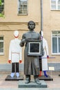 Monument to avant-garde artist Kazimir Malevich. Author Tsereteli, bronze