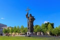 Moscow, Russia - May 27, 2018: Monument to Prince Vladimir on a blue sky background Royalty Free Stock Photo