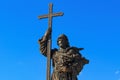 Moscow, Russia - May 27, 2018: Monument to Prince Vladimir closeup in sunny evening Royalty Free Stock Photo