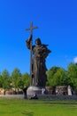 Moscow, Russia - May 27, 2018: Monument to Vladimir the Great on a blue sky background Royalty Free Stock Photo