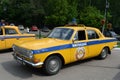 The old Soviet police car GAZ-24 `Volga`